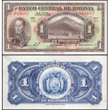 Bolívia P-118a.4 S/Fe 1 Boliviano L.1928