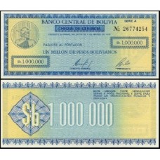 Bolívia P-190a Fe 1 Million Pesos Bolivianos D.1985