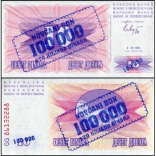 Bosnia-Herzegovina P-34a Fe 100.000 Dinara 1993