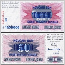 Bosnia-Herzegovina P-36a.1 Fe 10.000.000 Dinara 1993