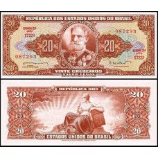 Brasil C-088 Fe 20 Cruzeiros 1962 Mal. Deodoro da Fonseca