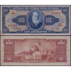 Brasil C-032 Sob 100 Cruzeiros 1958 D. Pedro II, "o Magnânimo"