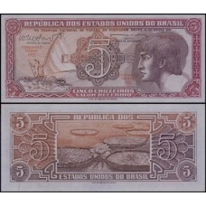 Brasil C-112 Série 081 Fe 5 Cruzeiros 1961 Índio