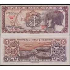 Brasil C-112 Série 085 Fe 5 Cruzeiros 1962 Índio