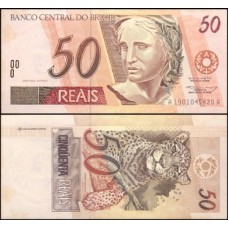 Brasil C-313 Fe 50 Reais 1995 Efígie da República 