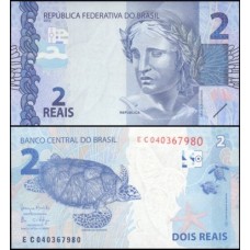 Brasil C-336 Fe 2 Reais 2017 EC Efígie da República