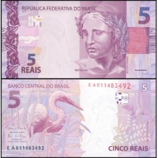 Brasil C-343 Fe 5 Reais 2017 EA Efígie da República
