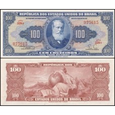 Brasil C-030 Fe 100 Cruzeiros 1955 D. Pedro II, "o Magnânimo"