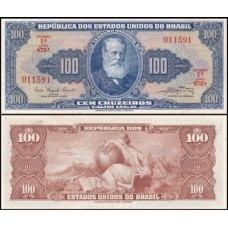 Brasil C-034 Fe 100 Cruzeiros 1961 D. Pedro II, "o Magnânimo"