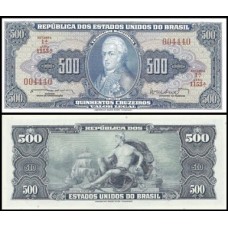 Brasil C-047 Fe 500 Cruzeiros 1962 D. João VI