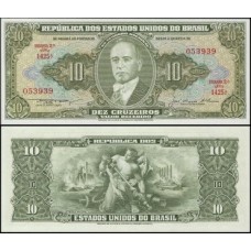 Brasil C-078 Fe 10 Cruzeiros 1953 Getúlio Vargas