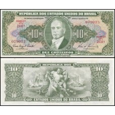 Brasil C-081 Fe 10 Cruzeiros 1960 Getúlio Vargas