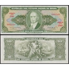 Brasil C-082 Fe 10 Cruzeiros 1962 Getúlio Vargas