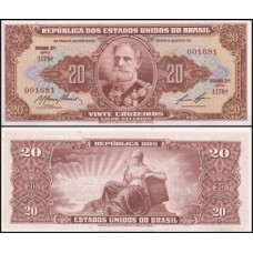 Brasil C-086 Fe 20 Cruzeiros 1959 Mal. Deodoro da Fonseca