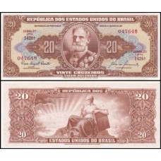 Brasil C-087 S/Fe 20 Cruzeiros 1955 Mal. Deodoro da Fonseca