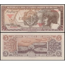 Brasil C-111 Série 052 Fe 5 Cruzeiros 1961 Índio