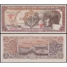 Brasil C-112 Série 084 Fe 5 Cruzeiros 1962 Índio