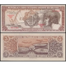 Brasil C-112 Série 101 Fe 5 Cruzeiros 1962 Índio