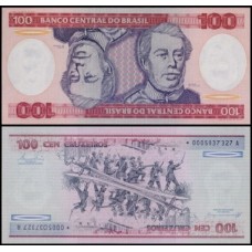 Brasil C-157a Fe 100 Cruzeiros 1984 Duque de Caxias Reposição *0005 