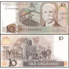 Brasil C-180 Fe 10 Cruzados 1986 Ruy Barbosa 