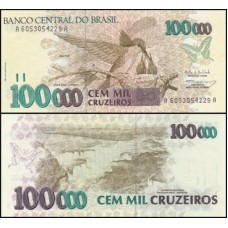 Brasil C-228 Fe 100.000 Cruzeiros 1993 Beija-Flor 1a. Série