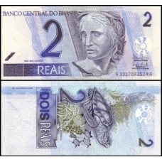 Brasil C-256 Fe 2 Reais 2003 Efígie da República
