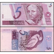 Brasil C-273 Fe 5 Reais 1999 Efígie da República