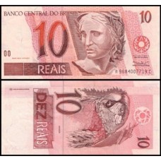 Brasil C-291 Fe 10 Reais 1999 Efígie da República