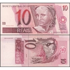 Brasil C-296 Fe 10 Reais 2003 Efígie da República