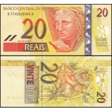 Brasil C-306 Fe 20 Reais 2002 Efígie da República