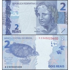 Brasil C-337 Fe 2 Reais 2016 DZ Efígie da República - Impressa na Suécia