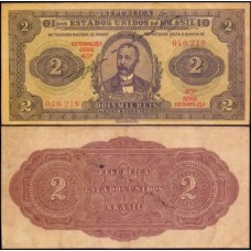 Brasil R-088 Sob 2.000 Réis 1923 Joaquim Murtinho 