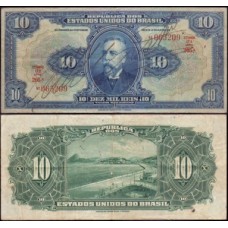 Brasil R-110c Mbc 10.000 Réis 1936 Campos Salles