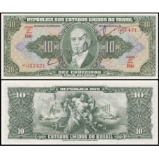 Brasil C-075 Fe 10 Cruzeiros 1950 Getúlio Vargas