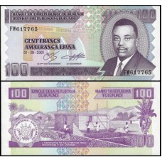 Burundi P-37c Fe 100 Francs 2001 Burundi P-37c Fe 100 Francs 2001