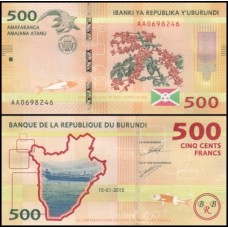 Burundi P-50a Fe 500 Francs 2015 Burundi P-50a Fe 500 Francs 2015