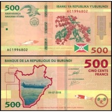 Burundi P-50b Fe 500 Francs 2018 Burundi P-50b Fe 500 Francs 2018