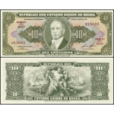 Brasil C-079 Fe 10 Cruzeiros 1958 Getúlio Vargas