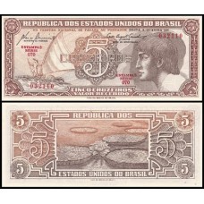 Brasil C-111 Série 070 Fe 5 Cruzeiros 1961 Índio