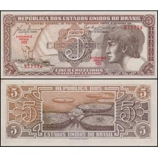 Brasil C-111 Série 022 Fe 5 Cruzeiros 1961 Índio