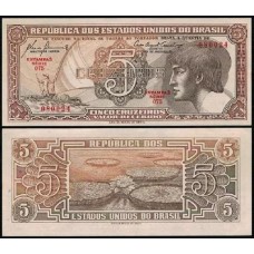 Brasil C-111 Série 075 Fe 5 Cruzeiros 1961 Índio