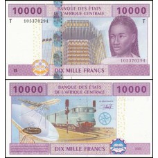 C A S Congo P-110Ta Fe 10.000 Francs 2002