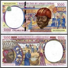 C A S Congo P-104Cf Fe 5.000 Francs 2000
