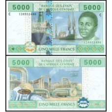 C A S Chad Chade P-609Ca Fe 5.000 Francs 2002