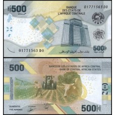 C A S Estados da África Central P-700 Fe 500 Francs 2020/2022