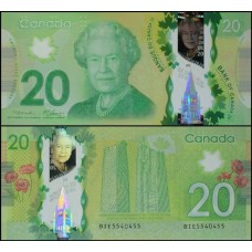 Canadá P-108a S/Fe 20 Dollars 2012 Polímero Rainha ♛
