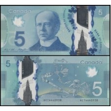 Canadá P-106c Fe 5 Dollars 2014 Polímero