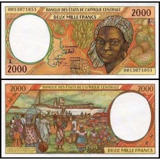 C A S Gabon Gabão P-403Lg Fe 2.000 Francs 2000