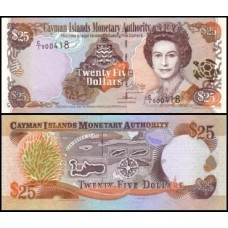 Cayman Islands Ilhas Caimã P-31a Fe 25 Dollars 2003 Rainha ♛