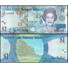 Cayman Islands Ilhas Caimã P-38e.1 Fe 1 Dollar 2010 D/6 Rainha ♛